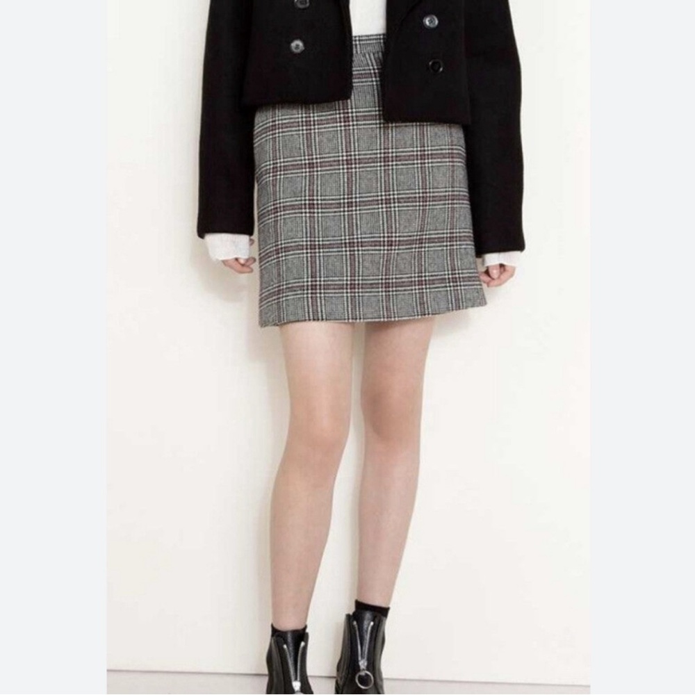 Carven houndstooth wool mini skirt EUC US8